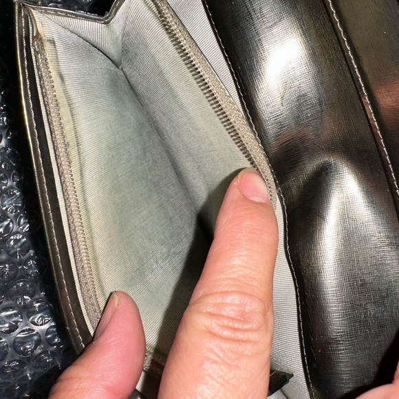 Chanel Metallic CC Logo Long Bifold Flap Wallet - Picture 10 of 12